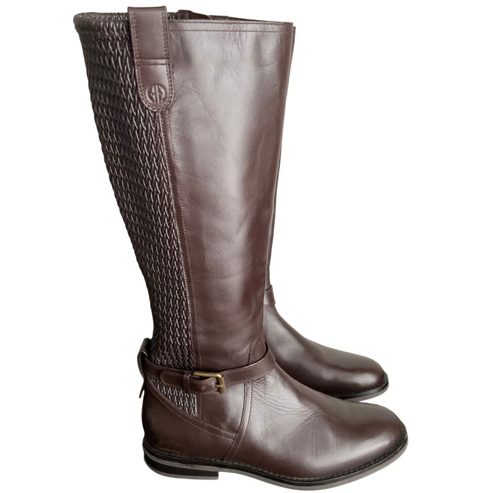 Cole Haan Womens Brown Leather Tall Riding Boots W27683 Size 7B